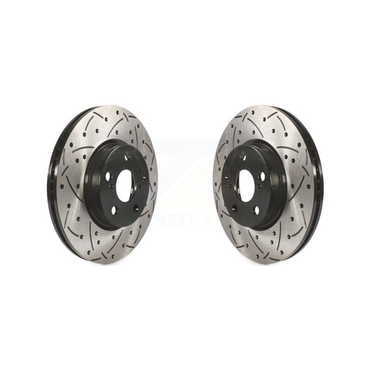 Drilled Slot Brake Rotor Front Pair For Toyota Corolla Matrix Pontiac Vibe Scion