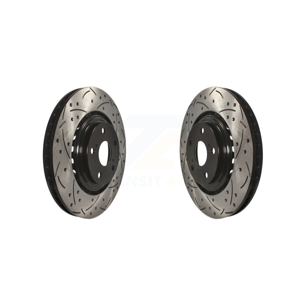 Drill Slot Brake Rotor Front Pair For Toyota Highlander Sienna Lexus RX350 NX300