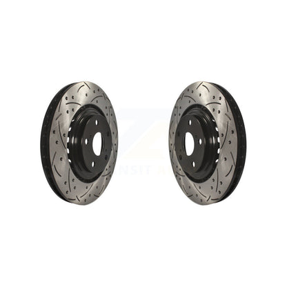 Drill Slot Brake Rotor Front Pair For Toyota Highlander Sienna Lexus RX350 NX300