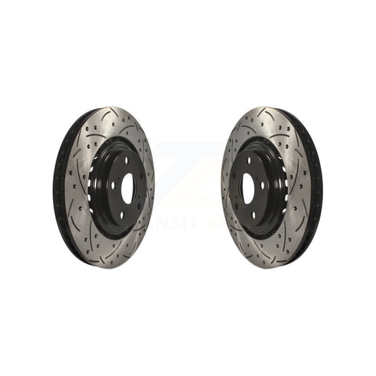 Drill Slot Brake Rotor Front Pair For Toyota Highlander Sienna Lexus RX350 NX300