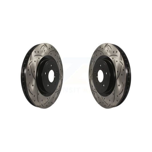 Drill Slot Brake Rotors Front Pair For INFINITI Q50 G37 Nissan 370Z Q60 M37 FX50