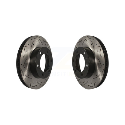 Coat Drill Slot Disc Brake Rotor Front Pair For Toyota Tacoma 4Runner FJ Cruiser