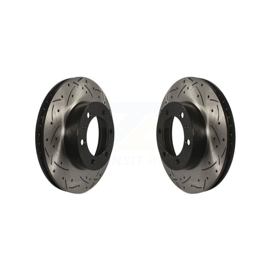 Coat Drill Slot Disc Brake Rotor Front Pair For Toyota Tacoma 4Runner FJ Cruiser