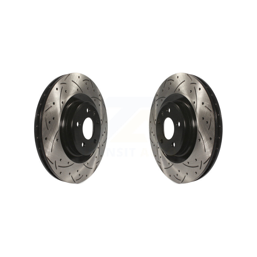 Drill Slot Brake Rotors Front Pair For Audi Q5 Porsche Macan A4 Quattro S4 S5 A6