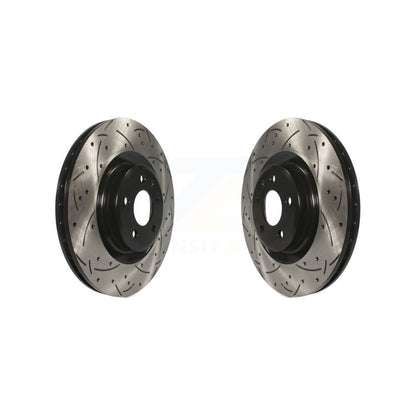 Drill Slot Brake Rotors Front Pair For Audi Q5 Porsche Macan A4 Quattro S4 S5 A6