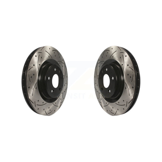 Drill Slot Brake Rotors Front Pair For Audi Q5 Porsche Macan A4 Quattro S4 S5 A6