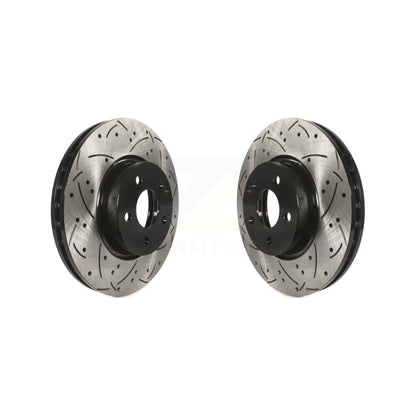Drilled Slot Brake Rotors Front Pair For Mercedes-Benz C300 E350 C350 E400 E250