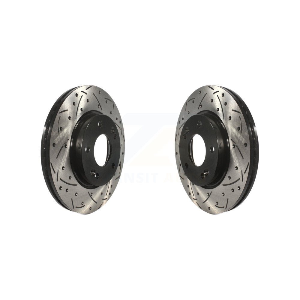 Drill Slot Brake Rotor Front Pair For Hyundai Elantra Kia Kona Forte Soul Seltos