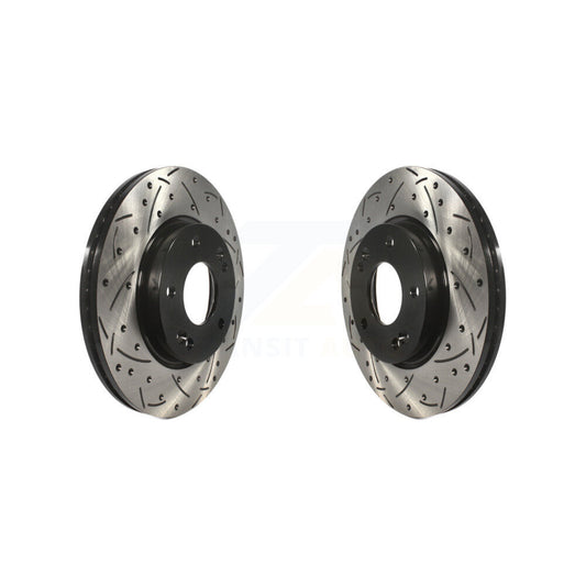 Drill Slot Brake Rotor Front Pair For Hyundai Elantra Kia Kona Forte Soul Seltos