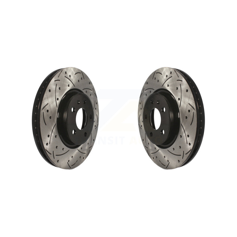 Drilled Slot Brake Rotors Front Pair For Audi Q5 A4 Quattro A5 allroad A7 A6 S5