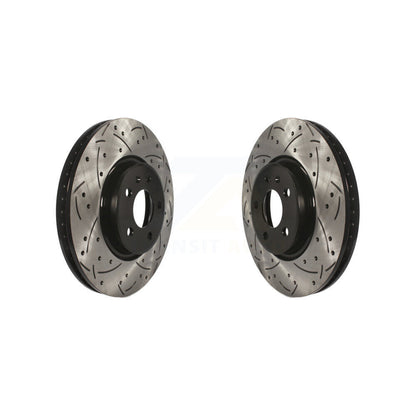Drilled Slot Brake Rotors Front Pair For Audi Q5 A4 Quattro A5 allroad A7 A6 S5