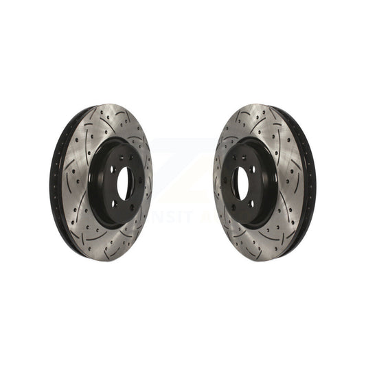 Drilled Slot Brake Rotors Front Pair For Audi Q5 A4 Quattro A5 allroad A7 A6 S5