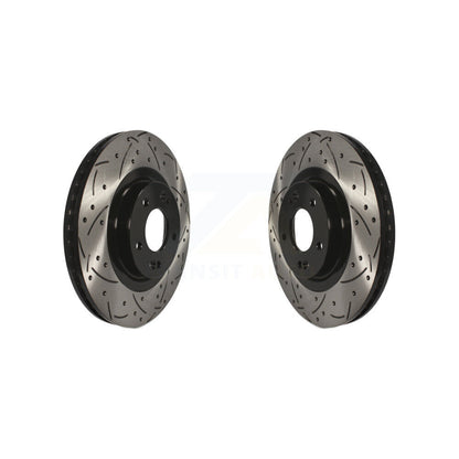 Drill Slot Disc Brake Rotor Front Pair For Hyundai Santa Fe Sport Kia Sorento XL
