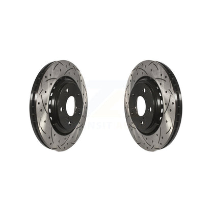 Drilled Slot Brake Rotors Front Pair For Honda Odyssey Pilot Ridgeline Acura MDX