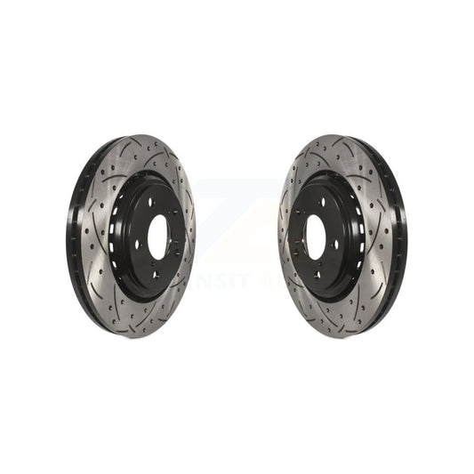 Drilled Slot Brake Rotors Front Pair For Honda Odyssey Pilot Ridgeline Acura MDX