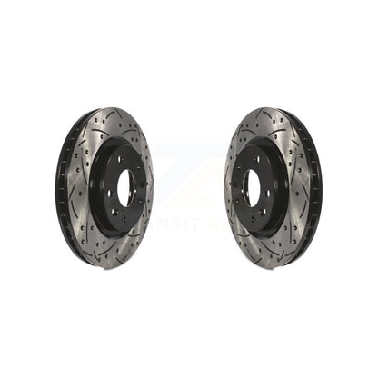 Coat Drill Slot Disc Brake Rotors Front Pair For Nissan Rogue Sport Qashqai LEAF
