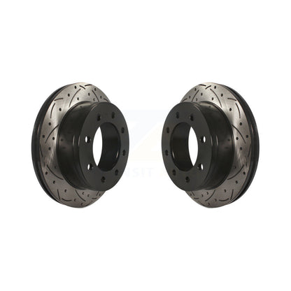 Drill Slot Brake Rotor Rear Pair For GMC Chevrolet Sierra 2500 HD Silverado 3500