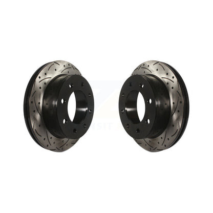 Drill Slot Disc Brake Rotor Rear Pair For GMC Chevrolet Savana 3500 2500 Express