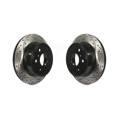Drilled Slot Brake Rotor Rear Pair For Chevrolet GMC Sierra 1500 Silverado Tahoe