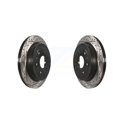 Drill Slot Brake Rotor Rear Pair For GMC Acadia Buick Enclave Chevrolet Traverse