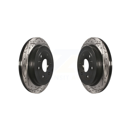 Drill Slot Brake Rotor Rear Pair For GMC Acadia Buick Enclave Chevrolet Traverse