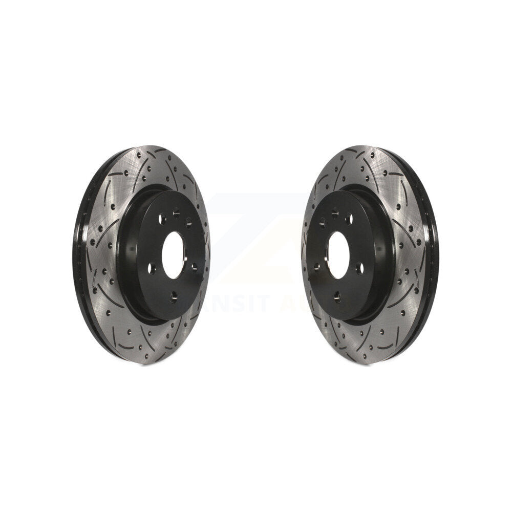 Drill Slot Brake Rotors Rear Pair For Chevrolet Buick Malibu Impala Camaro Regal