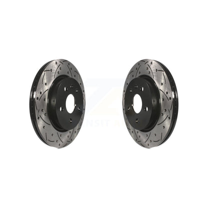 Drill Slot Brake Rotors Rear Pair For Chevrolet Buick Malibu Impala Camaro Regal