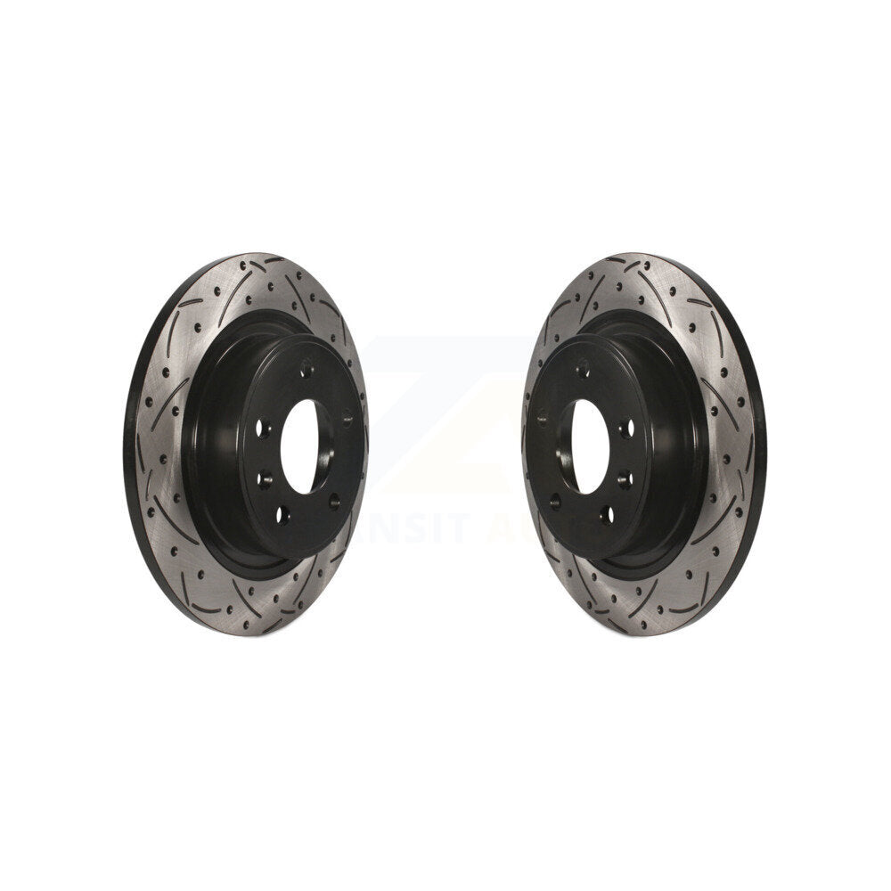 Drilled Slot Brake Rotor Rear Pair For Chevrolet Cruze Buick Verano Orlando Volt