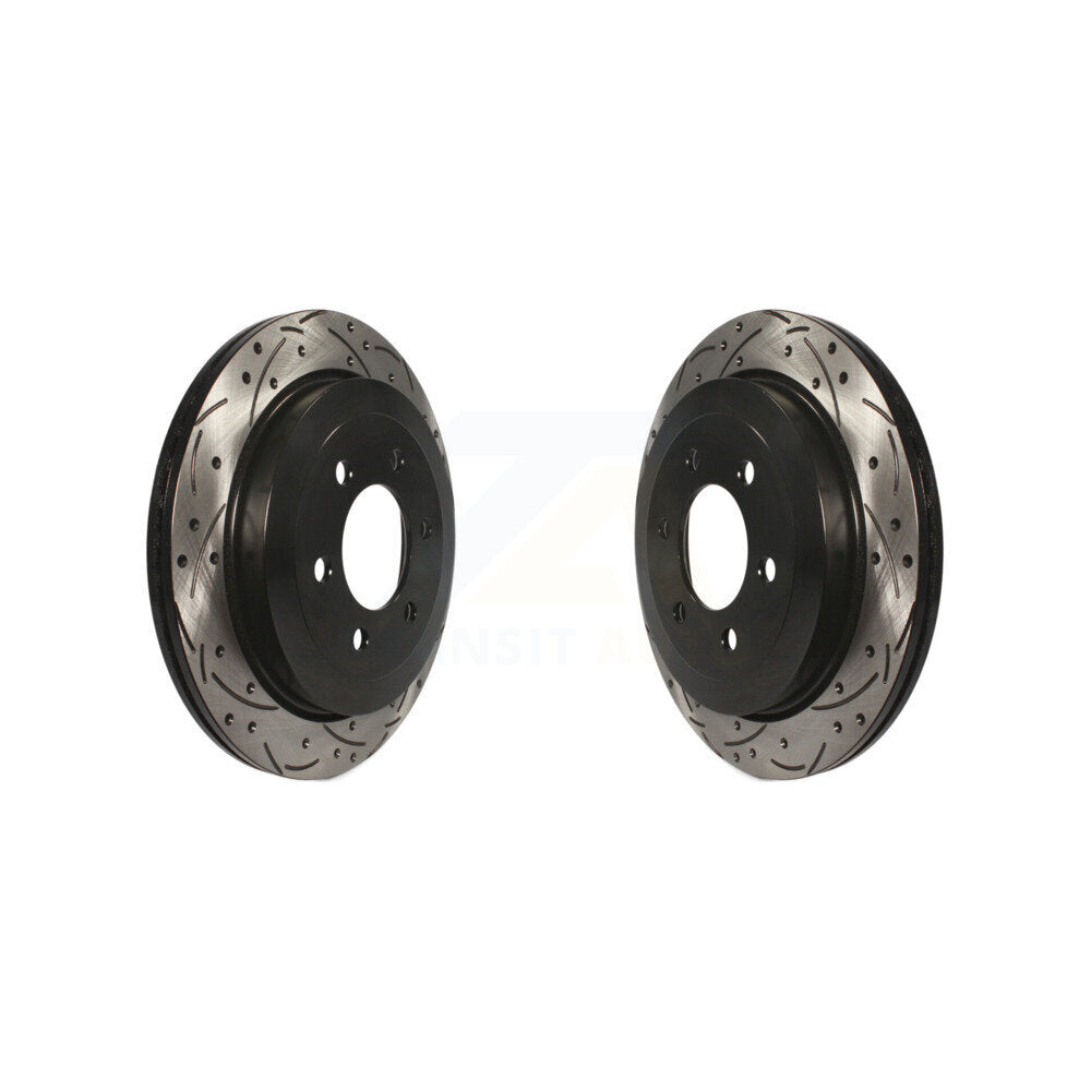 Drill Slot Brake Rotor Rear Pair For 2007-2017 Ford Expedition Lincoln Navigator