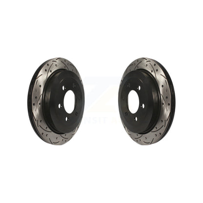 Drill Slot Brake Rotor Rear Pair For 2007-2017 Ford Expedition Lincoln Navigator