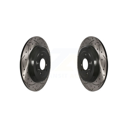 Drill Slot Brake Rotors Rear Pair For Ford Explorer Edge Flex Lincoln Taurus MKX