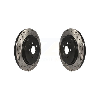 Drilled Slot Brake Rotors Rear Pair For Ford Explorer Flex Taurus Police Utility