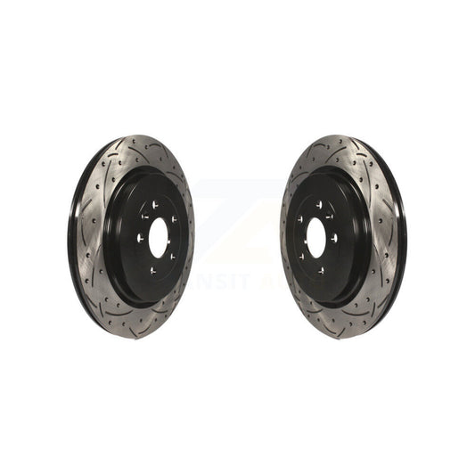 Drilled Slot Brake Rotors Rear Pair For Ford Explorer Flex Taurus Police Utility