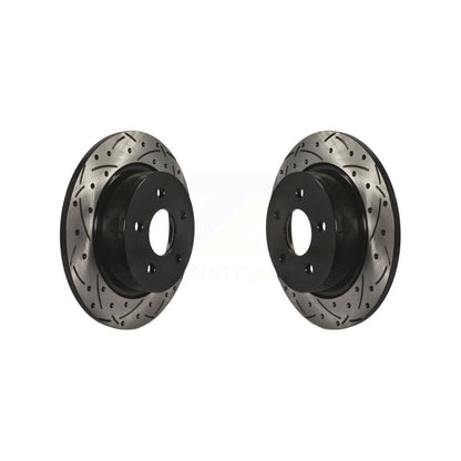 Coat Drill Slot Disc Brake Rotor Rear Pair For Ford Escape Transit Connect C-Max