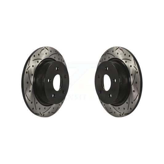 Coat Drill Slot Disc Brake Rotor Rear Pair For Ford Escape Transit Connect C-Max