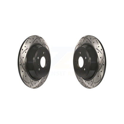 Drill Slot Disc Brake Rotor Rear Pair For Ford Escape Fusion Lincoln MKC MKX MKZ