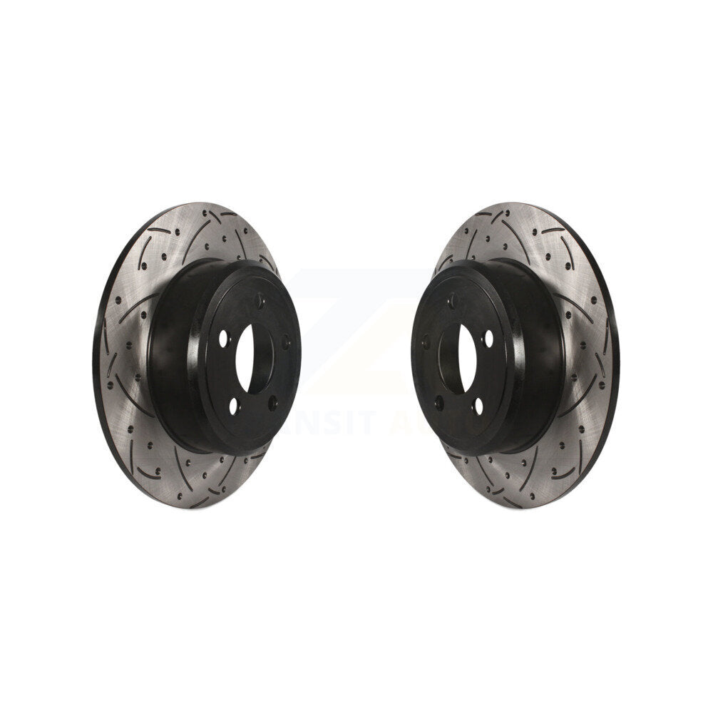 Drill Slot Disc Brake Rotors Rear Pair For Dodge Chrysler 300 Charger Challenger