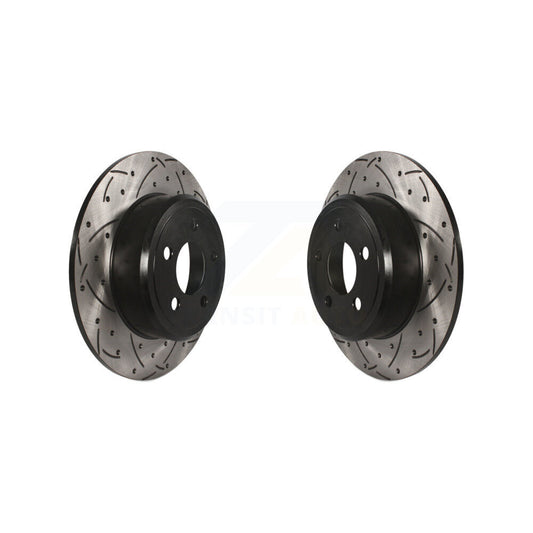 Drill Slot Disc Brake Rotors Rear Pair For Dodge Chrysler 300 Charger Challenger