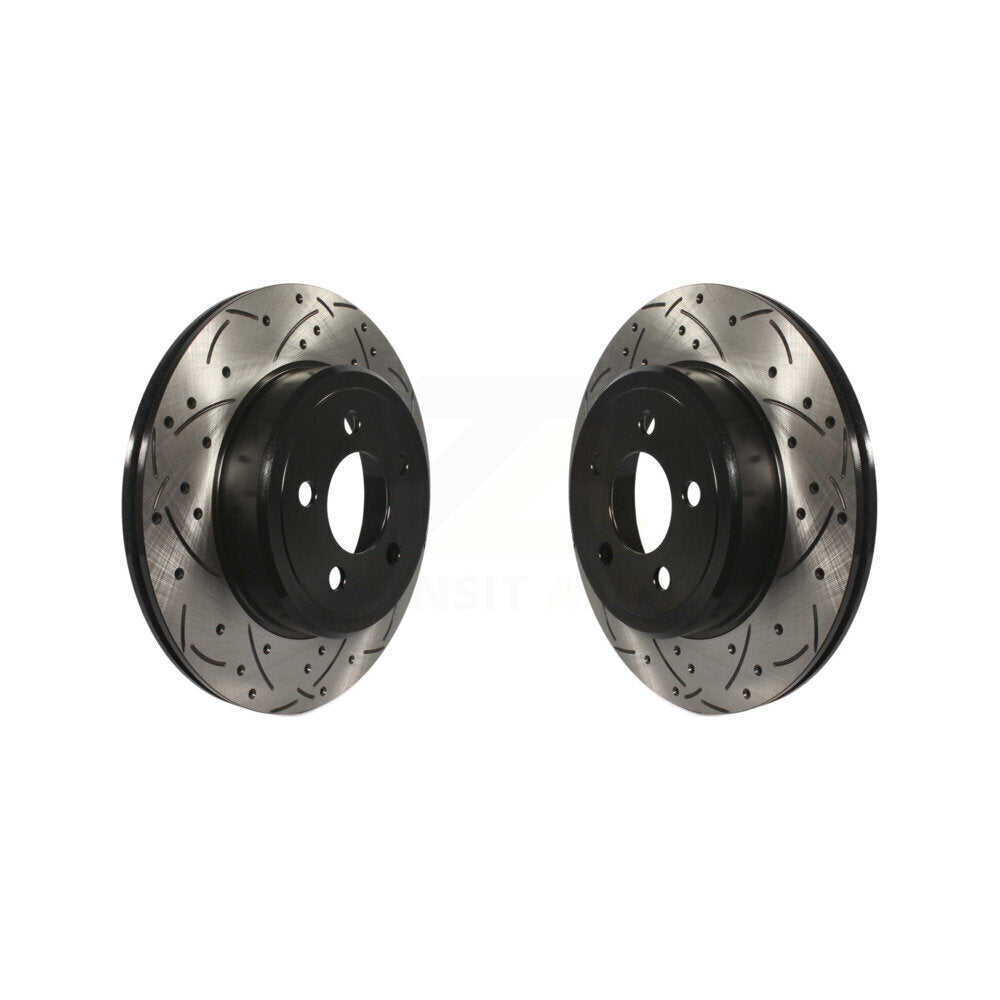 Drill Slot Disc Brake Rotors Rear Pair For Dodge Chrysler 300 Charger Challenger