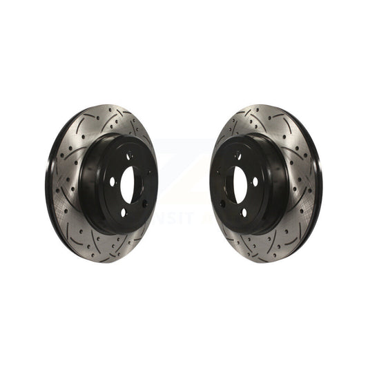 Drill Slot Disc Brake Rotors Rear Pair For Dodge Chrysler 300 Charger Challenger