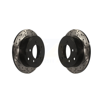Drilled Slot Brake Rotors Rear Pair For Jeep Mitsubishi Lancer Patriot Dodge 200