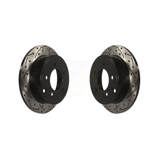 Drilled Slot Brake Rotors Rear Pair For Jeep Mitsubishi Lancer Patriot Dodge 200