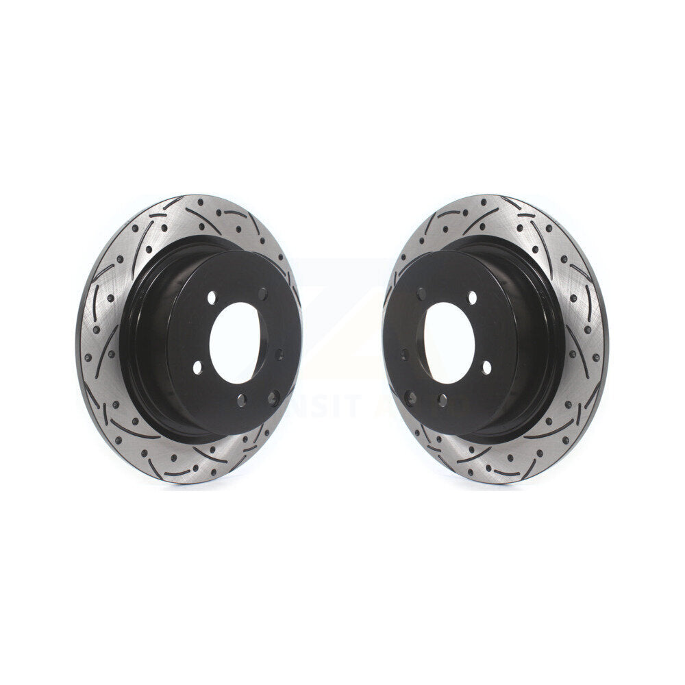 Drill Slot Brake Rotor Rear Pair For Mitsubishi Jeep Lancer Patriot Chrysler 200