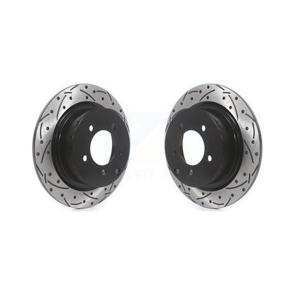 Drill Slot Brake Rotor Rear Pair For Mitsubishi Jeep Lancer Patriot Chrysler 200