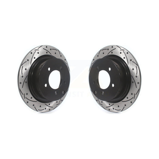 Drill Slot Brake Rotor Rear Pair For Mitsubishi Jeep Lancer Patriot Chrysler 200