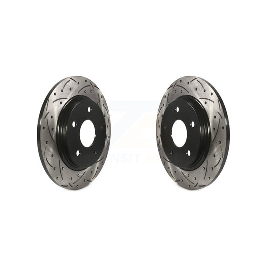 Drill Slot Brake Rotor Rear Pair For Dodge Grand Caravan Journey Chrysler Town &