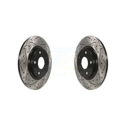 Drill Slot Brake Rotor Rear Pair For Dodge Grand Caravan Journey Chrysler Town &