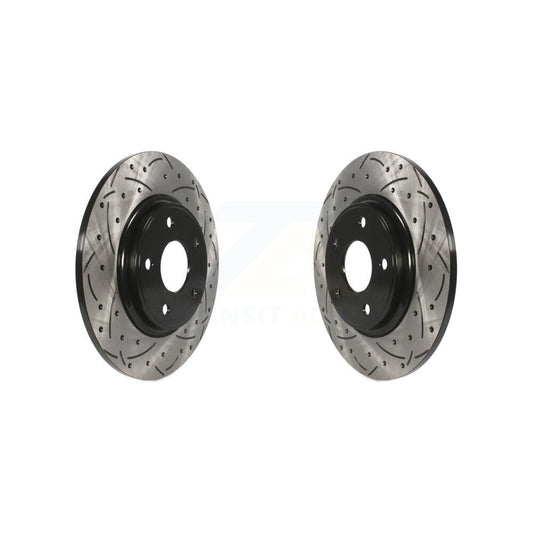 Drill Slot Brake Rotor Rear Pair For Dodge Grand Caravan Journey Chrysler Town &