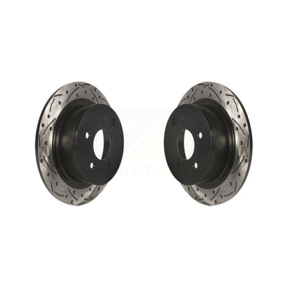 Coat Drill Slot Disc Brake Rotors Rear Pair For Nissan Sentra Altima Juke Maxima