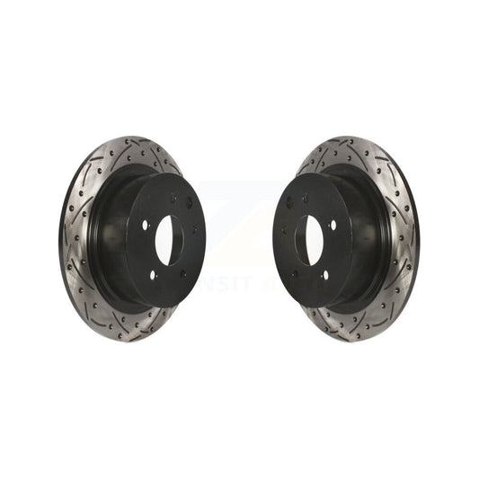 Coat Drill Slot Disc Brake Rotors Rear Pair For Nissan Sentra Altima Juke Maxima